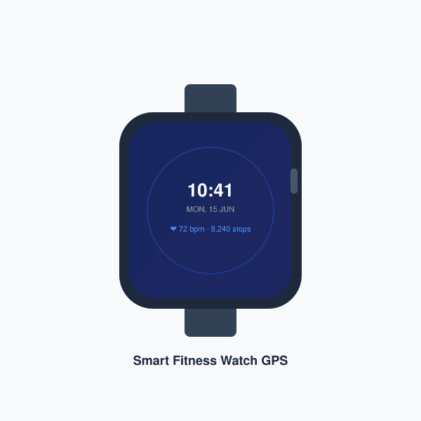 ساعة ذكية رياضية مع GPS